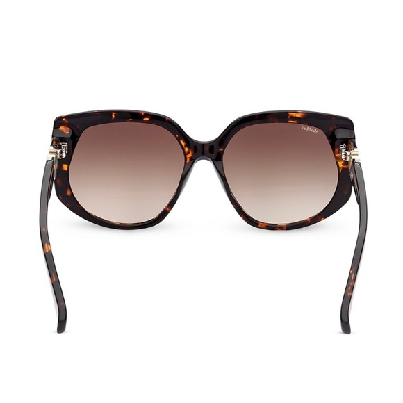NWT Max Mara 58mm Oversized Gradient Sunglasses DARK HAVANA - Picture 4 of 10